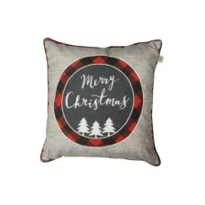 Наволочка Прованс декоративна Меry Cristmas сіра 45х45 (031692)