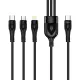 Дата кабель USB-C to Lightning + Micro 5P + USB-C 1.2m 3.0A (PD60W data) Black ColorWay (CW-CBPDU3060-BK)
