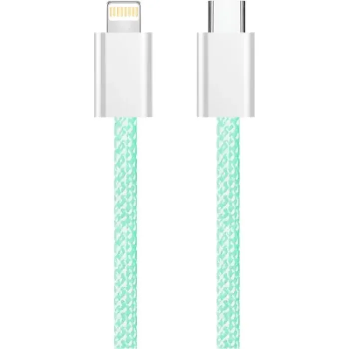 Дата кабель USB-C to Lightning 1.0m 27W green ColorWay (CW-CBPDCL061-G)