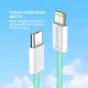 Дата кабель USB-C to Lightning 1.0m 27W green ColorWay (CW-CBPDCL061-G)