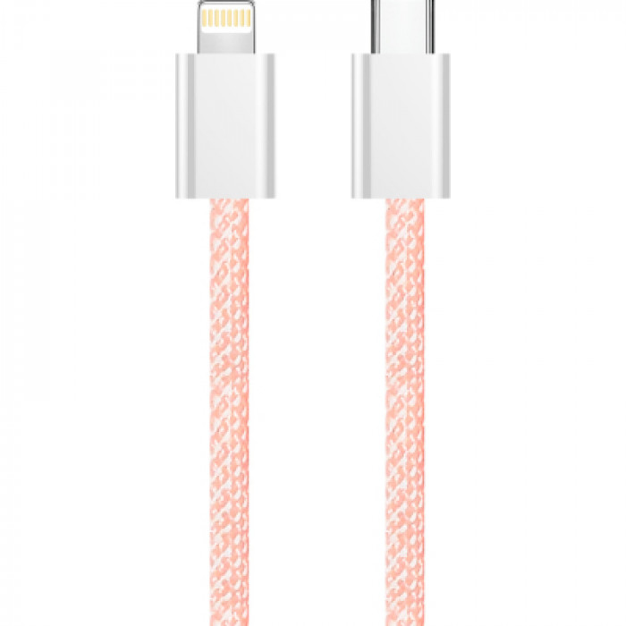Дата кабель USB-C to Lightning 1.0m 27W pink ColorWay (CW-CBPDCL061-P)