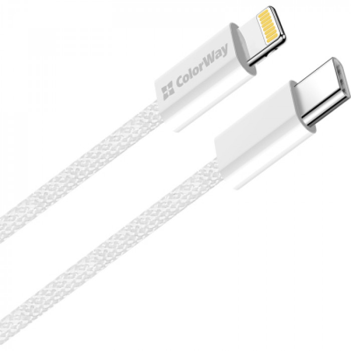 Дата кабель USB-C to Lightning 1.0m 27W grey ColorWay (CW-CBPDCL061-GR)