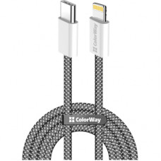 Дата кабель USB-C to Lightning 1.0m 27W black ColorWay (CW-CBPDCL061-BK)