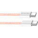 Дата кабель USB-C to USB-C 1.0m 60W 3.0А pink ColorWay (CW-CBPDCC061-P)