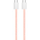 Дата кабель USB-C to USB-C 1.0m 60W 3.0А pink ColorWay (CW-CBPDCC061-P)