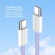 Дата USB-C кабель USB-C 1.0m 60W 3.0А purple ColorWay (CW-CBPDCC061-PU)