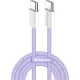 Дата USB-C кабель USB-C 1.0m 60W 3.0А purple ColorWay (CW-CBPDCC061-PU)