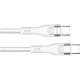 Дата кабель USB-C to USB-C 1.0m (PD Fast Charging 240W) 5А white ColorWay (CW-CBPDCC065-WT)