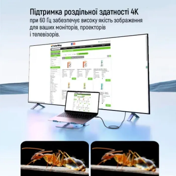 Дата USB-C кабель USB-C 1.0m USB3.2 (20Gbps 4K PD100W) Gen2 5А black ColorWay (CW-CBPDCC062-BK)