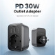 Зарядний пристрій Ugreen 3xUSB 30W Outlet Extender (2хUSB-A+USB-C) CD314 (90613)