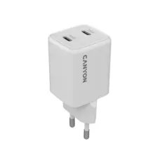 Зарядний пристрій Canyon CU35CC GaN 35W 2xPD EU White (CNS-CUW35CC)