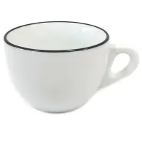 Чашка Ancap caffe latte 350 мл, серія Verona Colored Rims Black (37571)
