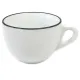 Чашка Ancap caffe latte 350 мл, серія Verona Colored Rims Black (37571)