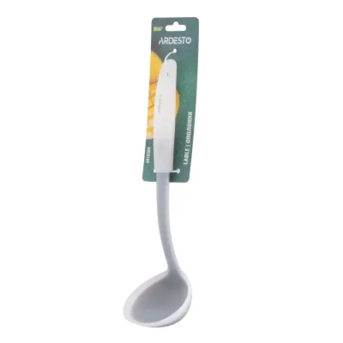 Ополоник ARDESTO Fresh, 28.2см, силікон, пластик, сірий (AR1658G)