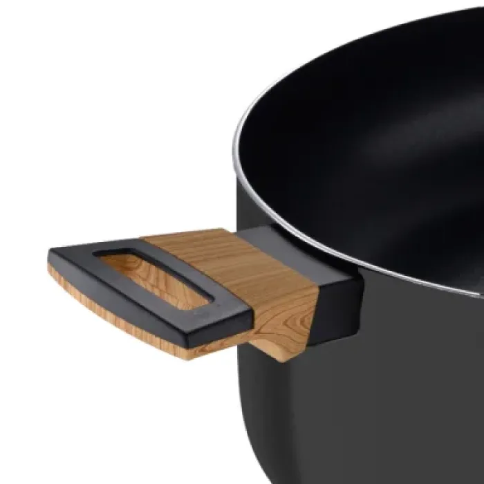 Каструля Bergner Earth black, з кришкою 28 см, 6 л (BG-32037-BK)
