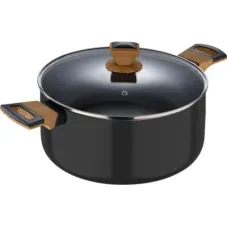 Каструля Bergner Earth black, з кришкою 28 см, 6 л (BG-32037-BK)