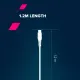 Дата USB-C кабель USB-C 1.2m CC100SC 100W White Canyon (CNS-CC100SC12W)