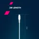 Дата USB-C кабель USB-C 2.0m CC60SC 60W White Canyon (CNS-CC60SC20W)