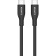 Дата кабель USB-C to USB-C 1.0m CC60SC10 60W Silicon Black Canyon (CNS-CC60SC10B)