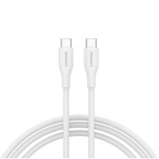 Дата кабель USB-C to USB-C 1.0m CC60SC10 60W Silicon White Canyon (CNS-CC60SC10W)