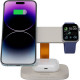 Зарядний пристрій Canyon wireless charger HEXAGON WCS-310 3in1 LightGrey/Orange (CNS-WCS310LGOR)