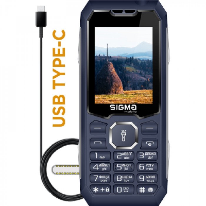 Мобільний телефон Sigma X-style 341 BRO Type-C Blue (4827798368428)
