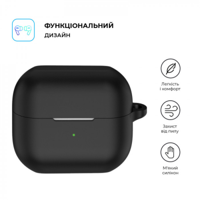 Чохол для навушників Armorstandart Hang Case для Samsung Galaxy Buds 3/3 Pro Black (ARM79972)