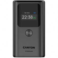 Батарея універсальна Canyon 10000mAh OnPower 130 TFT PD/30W Dark Grey (CNS-CPB130DG)