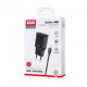 Зарядний пристрій XO L92C (2USB/2.4A) + USB - Lightning Чорний (XO-L92C-L)