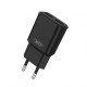 Зарядний пристрій XO L92C (2USB/2.4A) + USB - Lightning Чорний (XO-L92C-L)