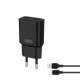 Зарядний пристрій XO L92C (2USB/2.4A) + USB - Lightning Чорний (XO-L92C-L)