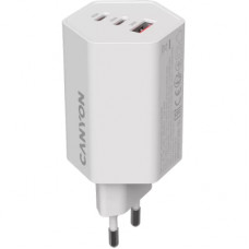 Зарядний пристрій Canyon HEXAGON 65 GaN 65W 2xPD 1xQC EU White (CND-CHAHEX65W)