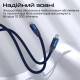 Дата кабель USB-C to USB-C 1.2m Promate (springy.blue)