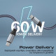 Дата кабель USB-C to USB-C 1.2m Promate (springy.grey)