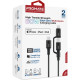Дата кабель USB-C to USB-C + Lightning black Promate (powerlink-cci.black)