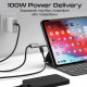 Дата кабель USB-C to USB-C 1.5m Promate (portlink-c3.black)