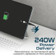 Дата кабель USB-C to USB-C 1.0m Promate (powerbolt240-1m.black)