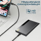 Дата кабель USB-C to USB-C 1.0m Promate (powerbolt240-1m.black)
