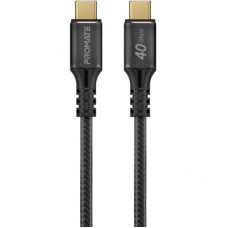 Дата кабель USB-C to USB-C 1.0m Promate (powerbolt240-1m.black)