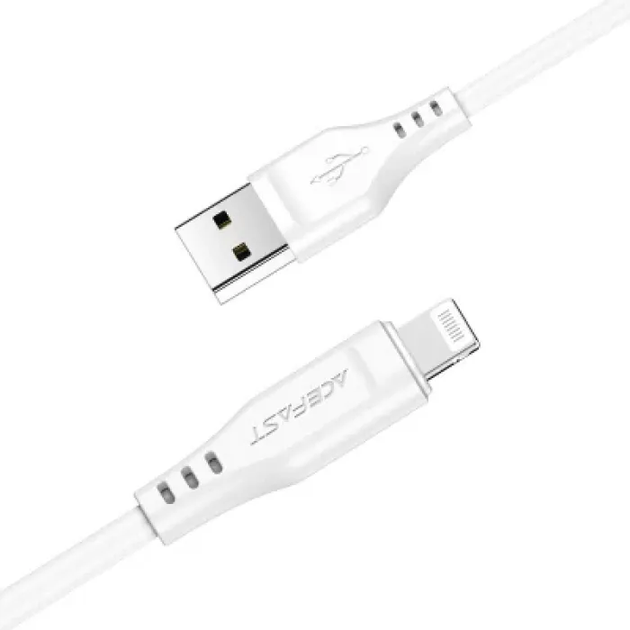 Дата кабелю USB 2.0 AM to Lightning 1.2m 2.4A TPE C3-02 White Acefast (6974316280835)