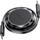 Дата кабель USB-C to USB-C 0.8m 60W dual retraction C13-03 Black Acefast (6974316280132)