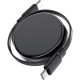 Дата кабель USB-C to USB-C 0.8m 60W dual retraction C13-03 Black Acefast (6974316280132)