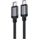 Дата кабель USB-C to USB-C 1.2m 3A aluminum alloy C20-03 Black Acefast (6974316283775)