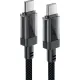 Дата кабель USB-C to USB-C 1.2m 60W stainless steel C12-03 Black Acefast (6974316283317)