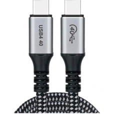 Дата кабель USB-C to USB-C 1.2m USB4.0 Gen3 240W (8K HDR) Choetech (XCC-1040-GY)