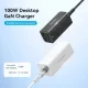 Зарядний пристрій Vention 4xUSB 100W (2xUSB-C+2xUSB-A) PD3.0/QC 3.0/GaN Black (FBSBG-EU)
