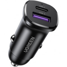 Зарядний пристрій Ugreen 2xUSB 30W (USB-A + USB-C) QC 4.0 Сіра (EC305) (25845)