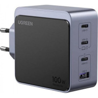 Зарядное устройство Ugreen 4xUSB 100W (3xUSB-C+USB-A) Gan Nexode Fast Charger Grey X565 (35043)