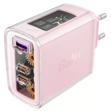 Зарядний пристрій Acefast 3xUSB 65W (2xUSB-C+USB-A) Gan A45 Fast Charger Cherry blossom (6974316282082)