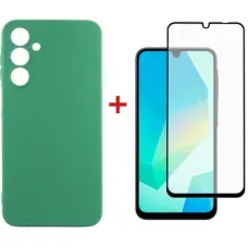 Чохол до мобільного телефона Dengos Samsung Galaxy A16 Soft + glass (Mint) (DG-KM-134)